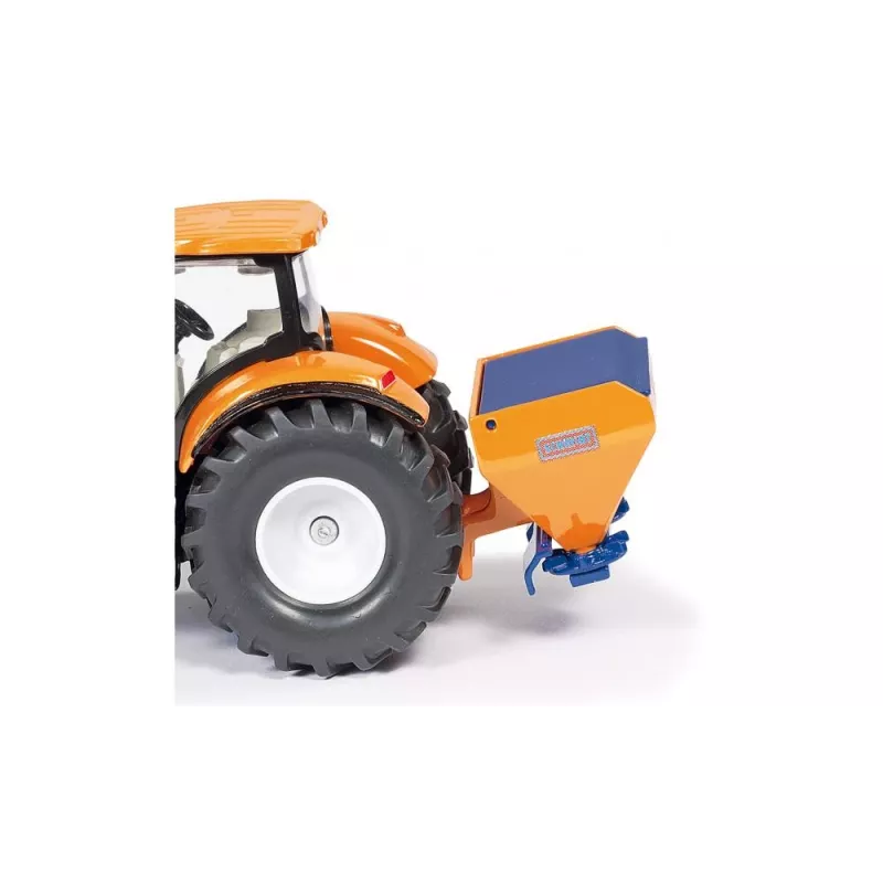 Siku Tractor with ploughing plate and salt spreader, Tractor model, Preassembled, 1:50, Metal, Plastic, 3 yr(s), Black, Blue, Orange