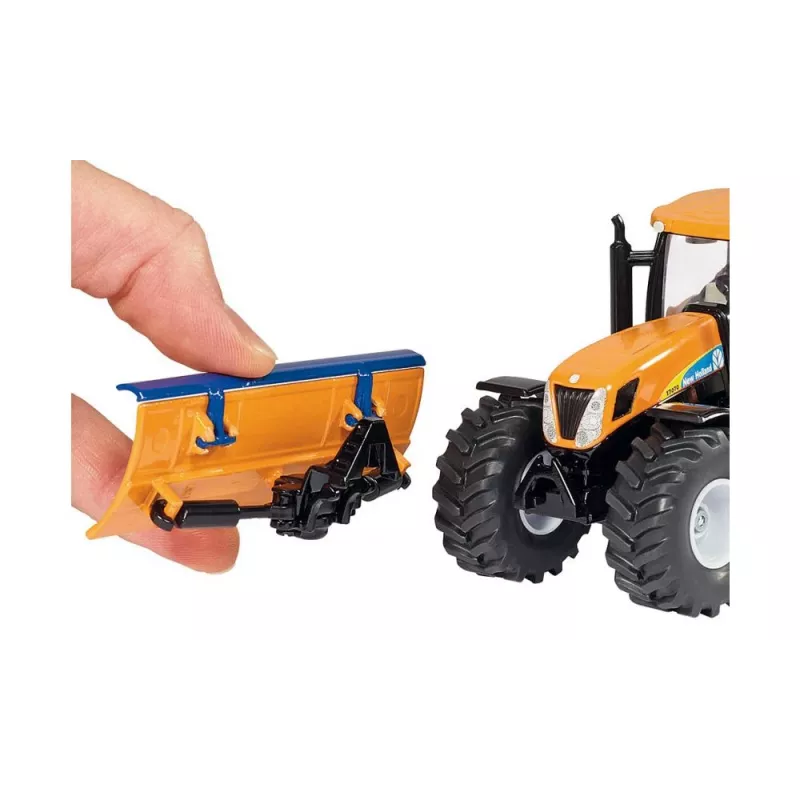 Siku Tractor with ploughing plate and salt spreader, Tractor model, Preassembled, 1:50, Metal, Plastic, 3 yr(s), Black, Blue, Orange