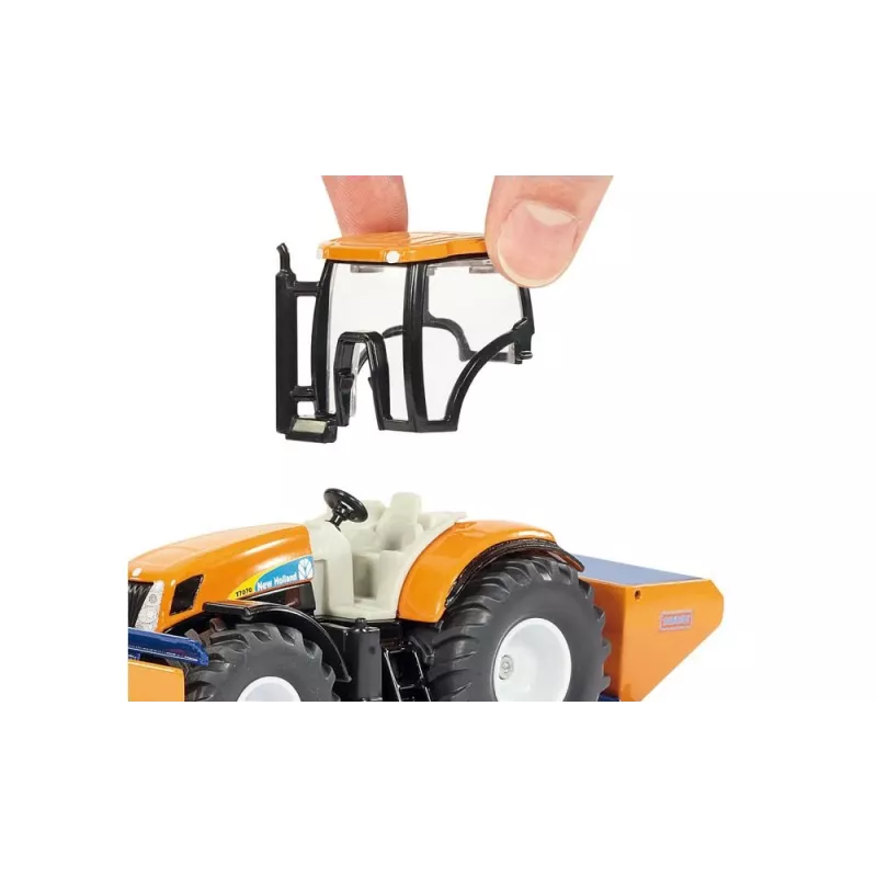Siku Tractor with ploughing plate and salt spreader, Tractor model, Preassembled, 1:50, Metal, Plastic, 3 yr(s), Black, Blue, Orange