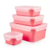 EMSA Clip & Close Rectangular Set Coral 4 pc(s)