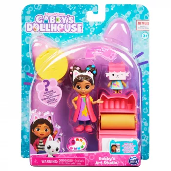 Gabby's Dollhouse , Art Studio Set with 2 Toy Figures, 2 Accessories, Delivery and Furniture Piece, Kids Toys for Ages 3 and up