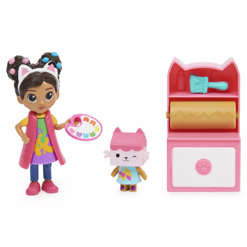 Gabby's Dollhouse , Art Studio Set with 2 Toy Figures, 2 Accessories, Delivery and Furniture Piece, Kids Toys for Ages 3 and up