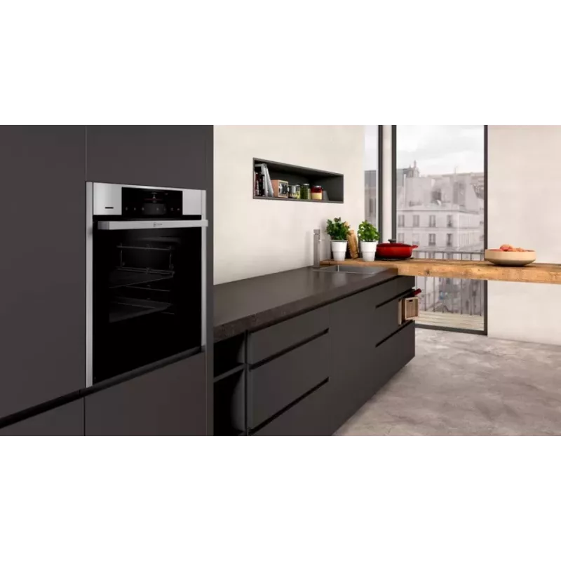 Neff N90 71 L Black, Stainless steel