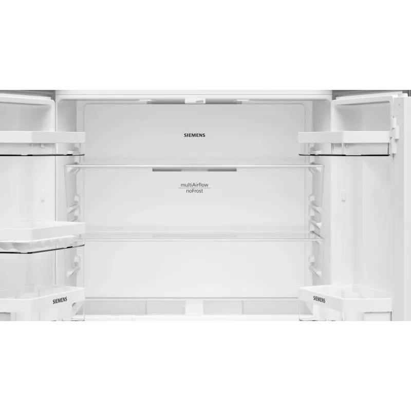 Siemens iQ300 KF96NVPEA side-by-side refrigerator Freestanding 605 L Silver