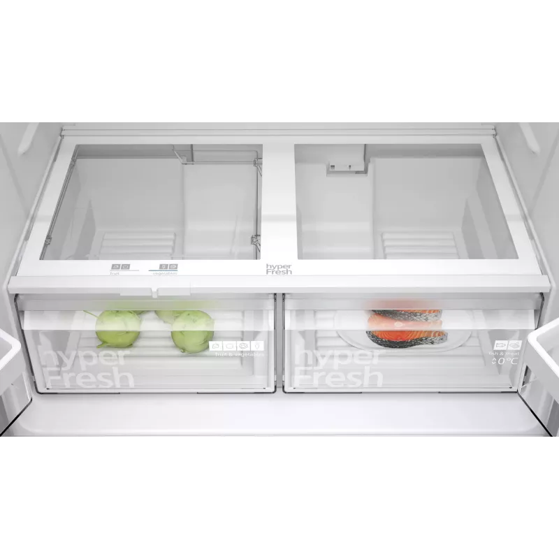 Siemens iQ300 KF96NVPEA side-by-side refrigerator Freestanding 605 L Silver