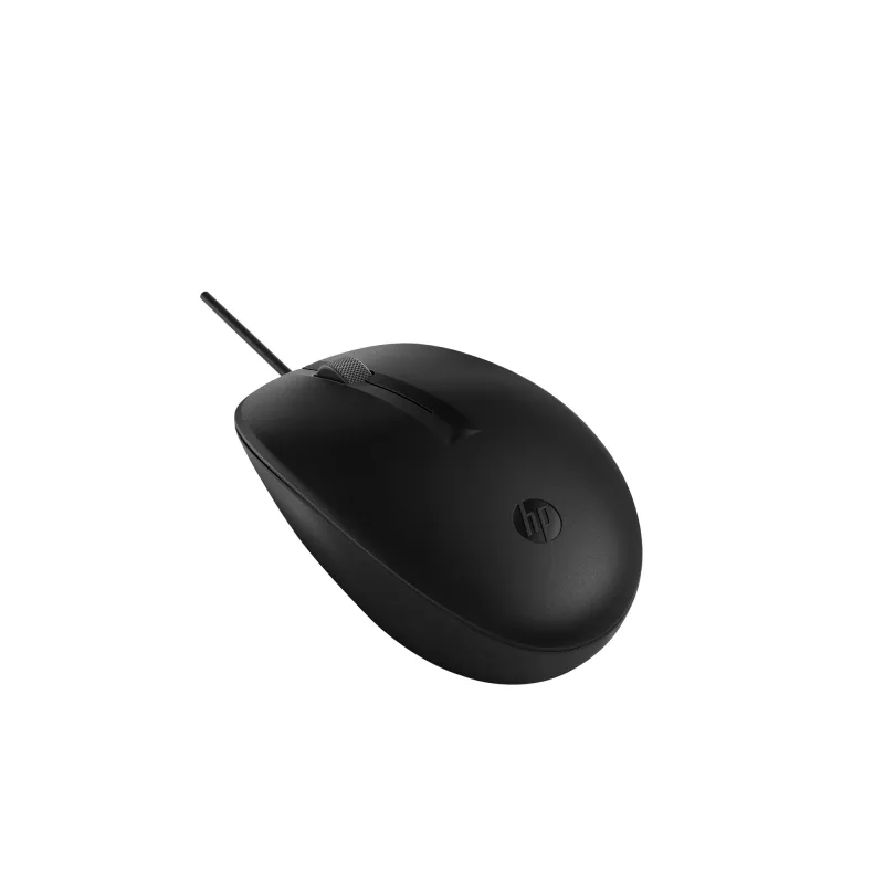 HP 128 Laser Wired Mouse, Ambidextrous, Laser, USB Type-A, 1200 DPI, Black