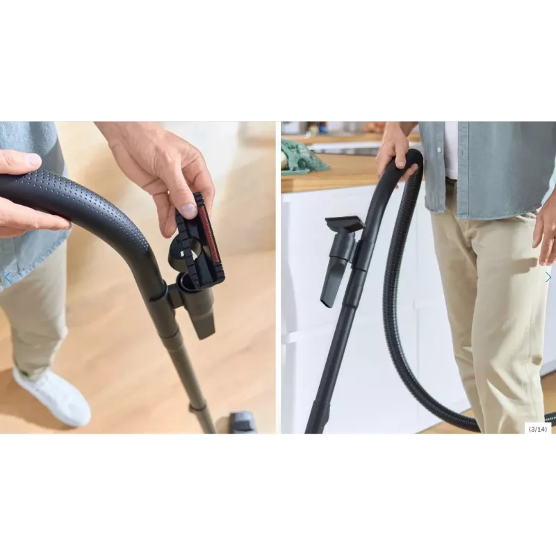 Bosch Serie 4 BGD38BU2 vacuum 4 L Drum vacuum Dry 600 W Dust bag
