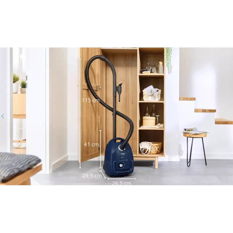 Bosch Serie 4 BGD38BU2 vacuum 4 L Drum vacuum Dry 600 W Dust bag