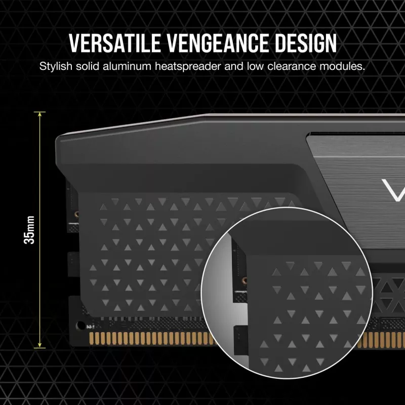 CORSAIR Memory 32GB (2x16gb) DDR5 Dram 6000mt/s CL38 Memory Kit Vengeance Black