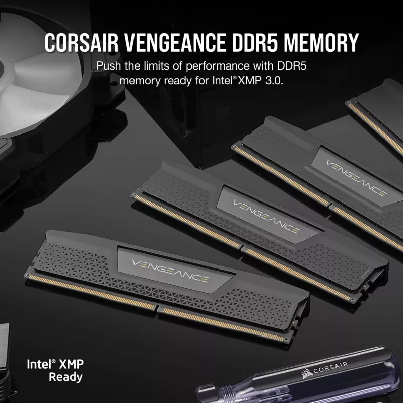 CORSAIR Memory 32GB (2x16gb) DDR5 Dram 6000mt/s CL38 Memory Kit Vengeance Black
