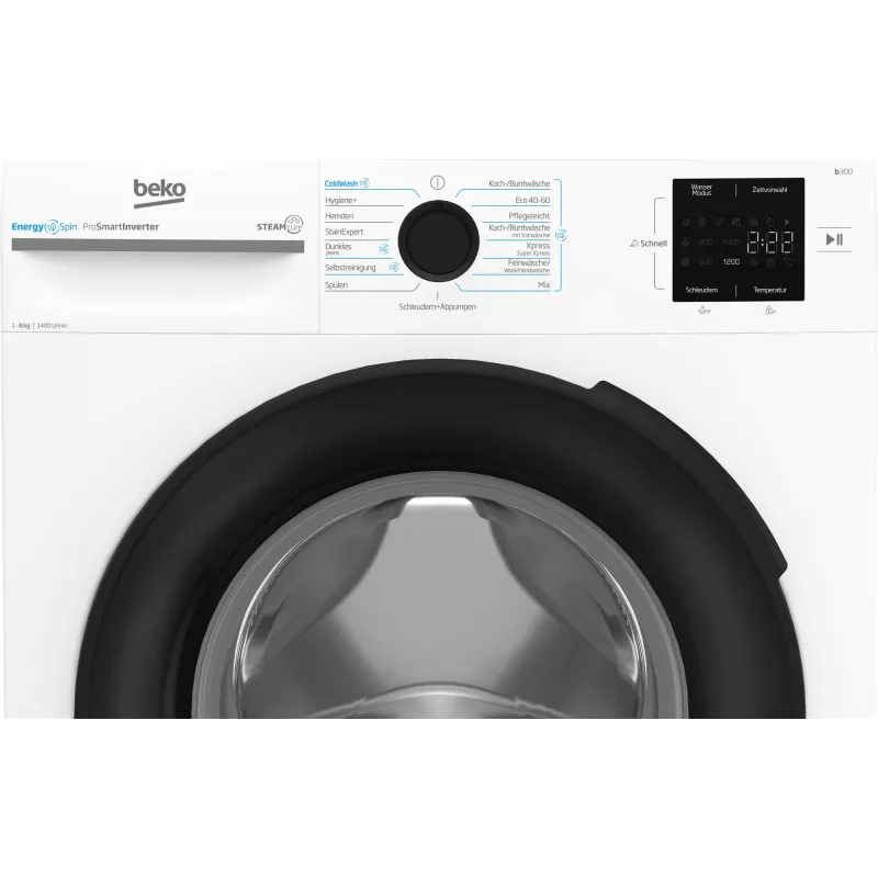 Beko b300 BM3WFU3841X washing machine Front-load 8 kg 1351 RPM White