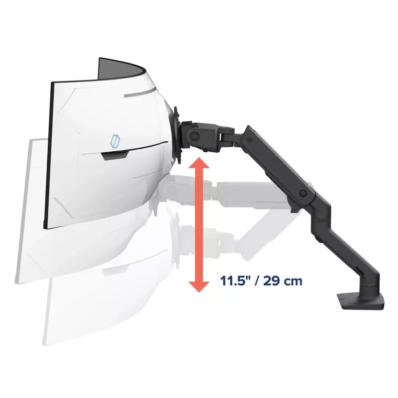 ERGOTRON HX Desk Monitor Arm with VHD Pivot - matte black
