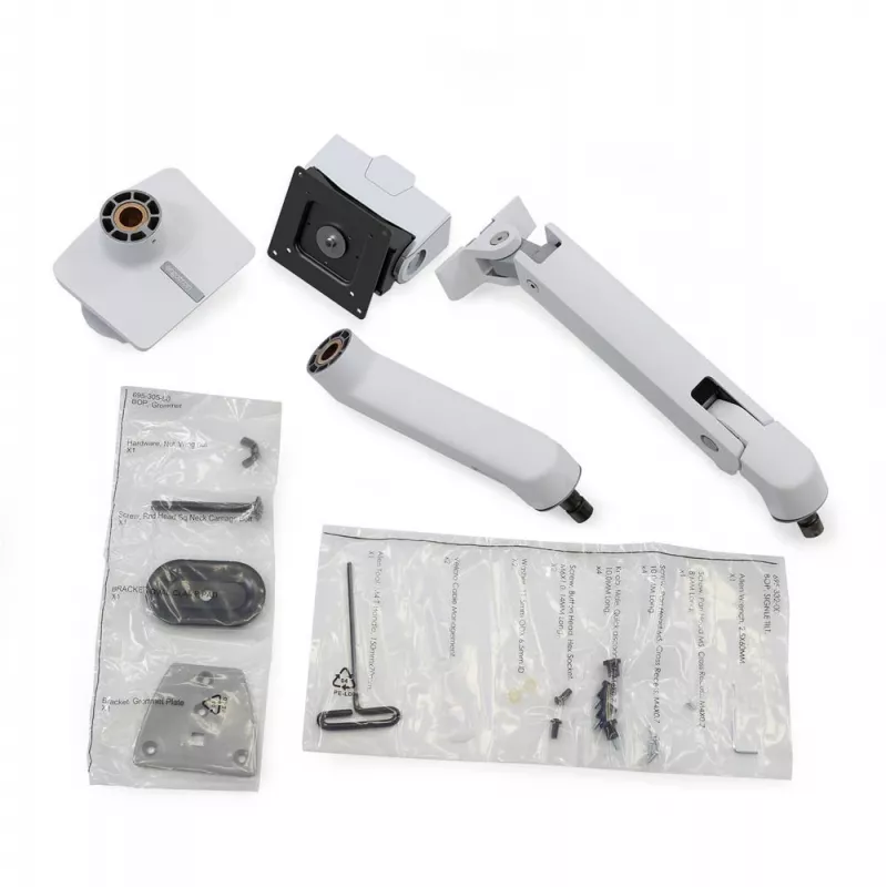 ERGOTRON HX Desk Monitor Arm with VHD Pivot - white