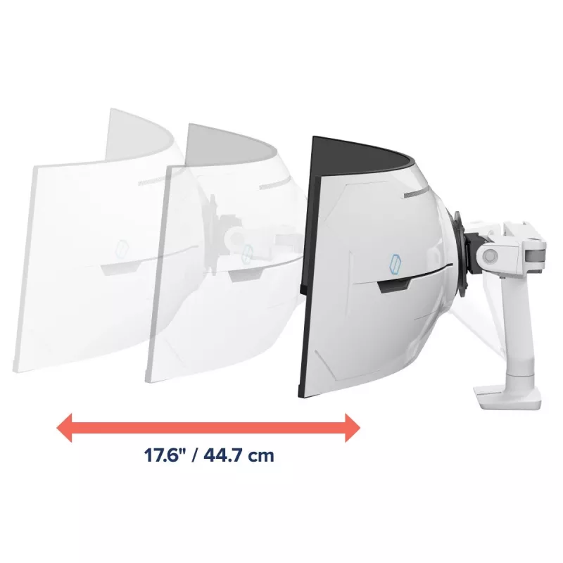 ERGOTRON HX Desk Monitor Arm with VHD Pivot - white