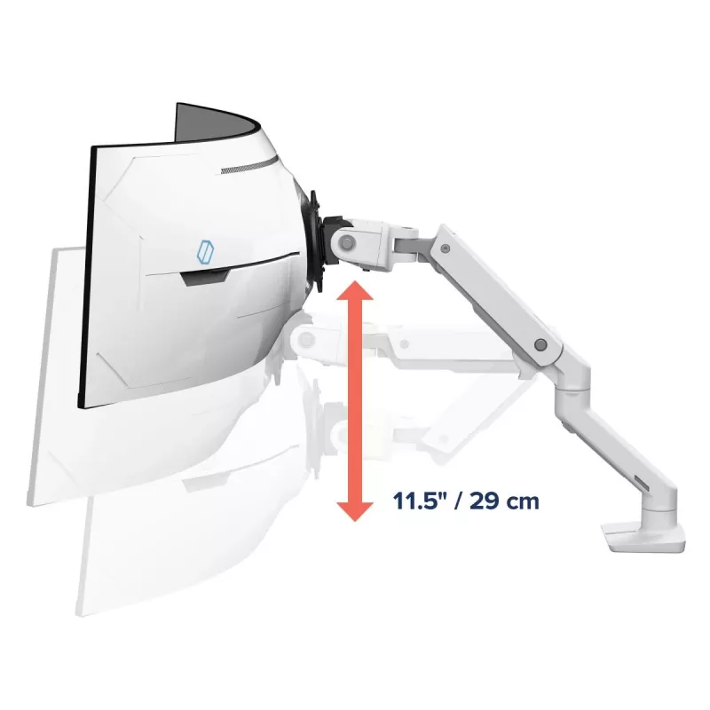 ERGOTRON HX Desk Monitor Arm with VHD Pivot - white