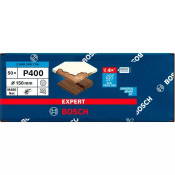Sanding sheets Bosch Expert M480 150 mm K400, pack of 50 for eccentric sanders