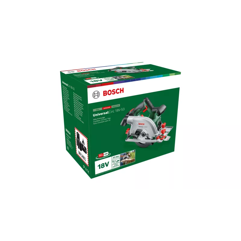 Bosch Circ 18V-53 16 cm Black, Green 4300 RPM