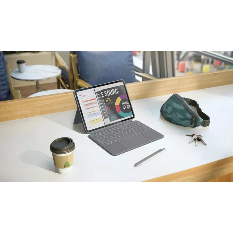 LOGITECH Combo Touch For iPad Air 11in 5th Gen Oxford Grey Qwertz Deutsch