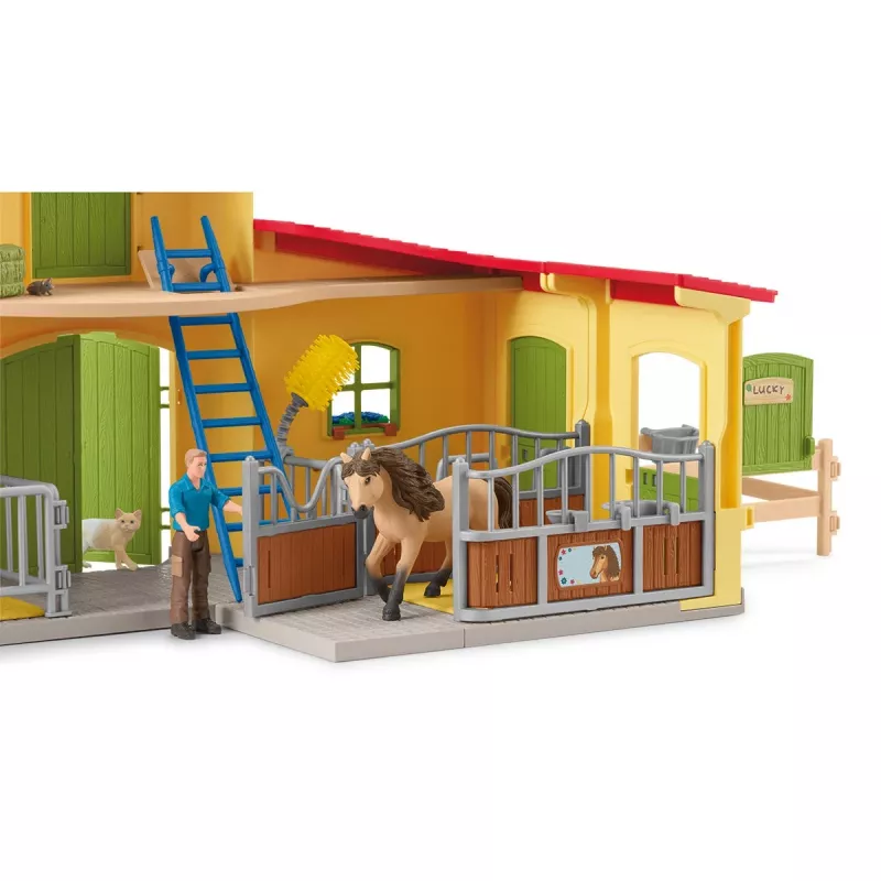 schleich FARM WORLD Pony Box with Iceland Pony Stallion, Farm, Buildings, Farm animals / farm toys, Horse Stable, Horses, 3 yr(s), Multicolour