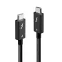 Lindy 1m Thunderbolt 4 Cable, 40Gbps, passive, Male, Male, 1 m, 40 Gbit/s, Black, Nickel/Gold