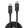 Lindy 1m Thunderbolt 4 Cable, 40Gbps, passive, Male, Male, 1 m, 40 Gbit/s, Black, Nickel/Gold