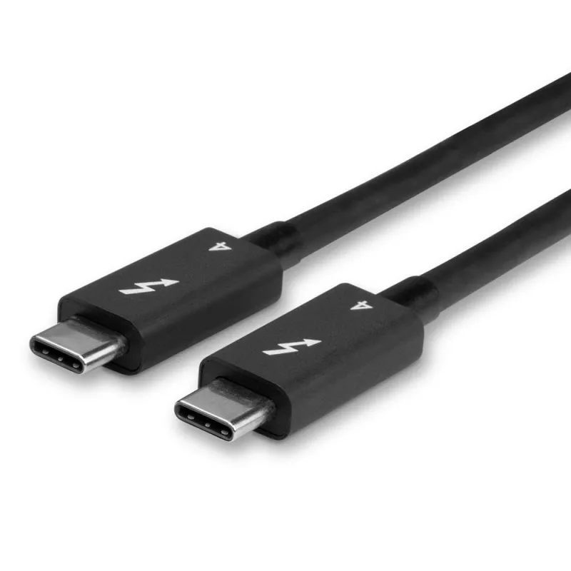 Lindy 1m Thunderbolt 4 Cable, 40Gbps, passive, Male, Male, 1 m, 40 Gbit/s, Black, Nickel/Gold