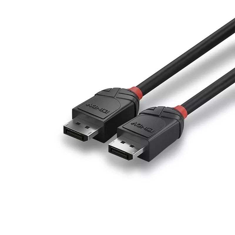 Lindy 3m DisplayPort 1.2 Cable, Black Line, 3 m, DisplayPort, DisplayPort, Male, Male, 4096 x 2160 pixels