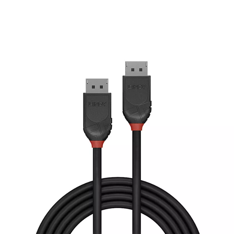 DisplayPort Cable Lindy 2m DisplayPort 1.2 Cable Black Line