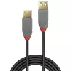 Lindy 3m USB 3.2 Type A Extension Cable, 5Gbps, Anthra Line, 3 m, USB A, USB A, USB 3.2 Gen 1 (3.1 Gen 1), 5 Gbit/s, Black