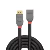 Lindy 1m DisplayPort 1.4 Extension Cable, Anthra Line, 1 m, DisplayPort, DisplayPort, Male, Female, 7680 x 4320 pixels