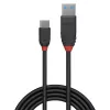 Lindy 1m USB 3.2 Type A to C Cable, 10Gbps, Black Line, 1 m, USB A, USB C, USB 3.2 Gen 1 (3.1 Gen 1), 10 Gbit/s, Black