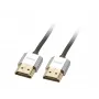 Lindy 0.5m CROMO Slim High Speed HDMI Cable with Ethernet, 0.5 m, HDMI Type A (Standard), HDMI Type A (Standard), 3D, Black