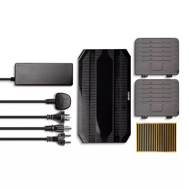Lindy 96W 10 Port USB Charging Station, Freestanding, Plastic, Black, Contact, With all USB Type A devices, Power