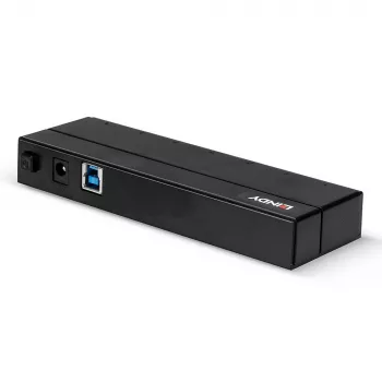 Lindy 7 Port USB 3.0 Hub, USB 3.2 Gen 1 (3.1 Gen 1) Type-A, USB 3.2 Gen 1 (3.1 Gen 1) Type-A, USB 3.2 Gen 1 (3.1 Gen 1), 5000 Mbit/s, Black, Plastic