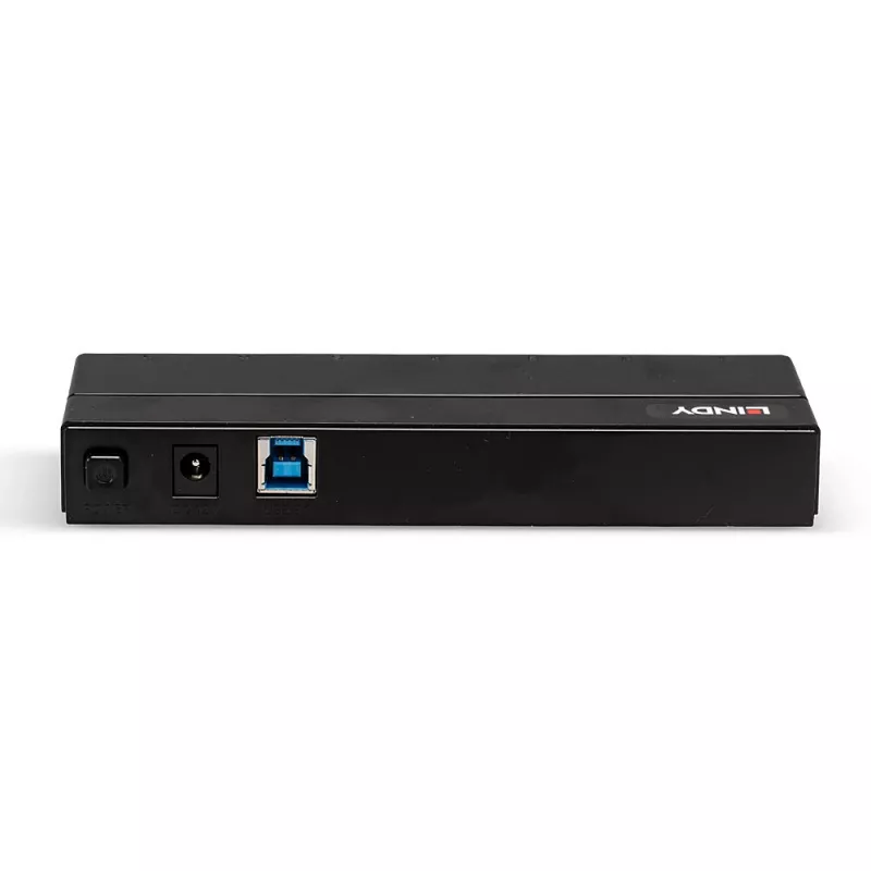 Lindy 7 Port USB 3.0 Hub, USB 3.2 Gen 1 (3.1 Gen 1) Type-A, USB 3.2 Gen 1 (3.1 Gen 1) Type-A, USB 3.2 Gen 1 (3.1 Gen 1), 5000 Mbit/s, Black, Plastic
