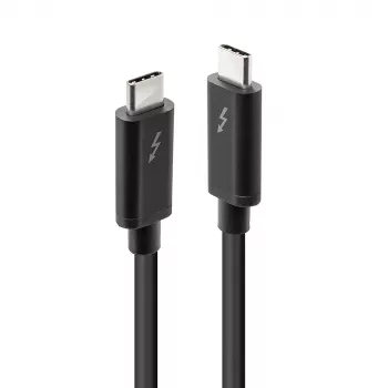 Lindy 1m Thunderbolt 3 Cable, Passive, Male, Male, 1 m, 20 Gbit/s, Black, 60 W