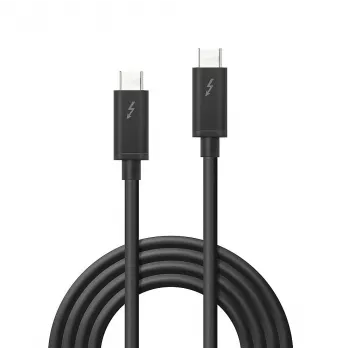 Lindy 1m Thunderbolt 3 Cable, Passive, Male, Male, 1 m, 20 Gbit/s, Black, 60 W