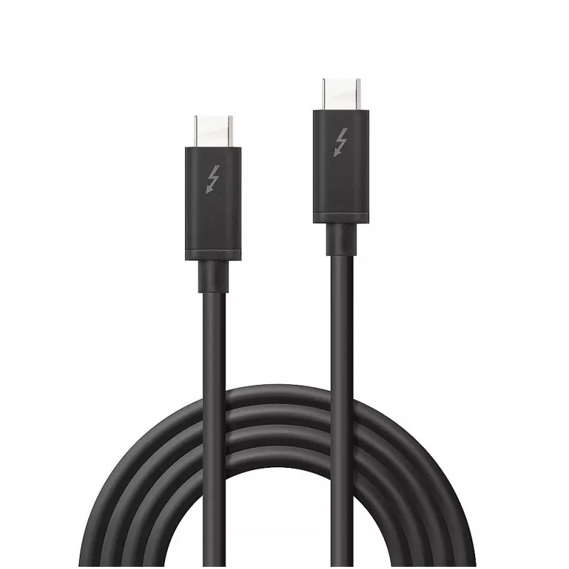 Lindy 1m Thunderbolt 3 Cable, Passive, Male, Male, 1 m, 20 Gbit/s, Black, 60 W