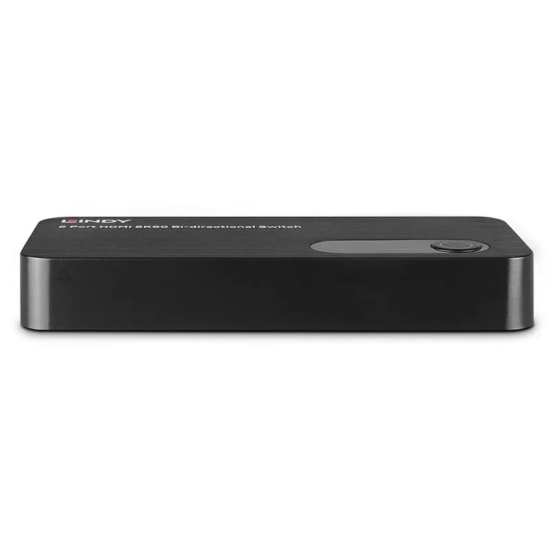 Lindy 2 Port HDMI 8K60 Bi-Directional Switch, HDMI, ABS, Black, 120 Hz, 3840 x 2160, 7680 x 4320, 48 Gbit/s
