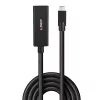 Lindy 5m USB 3.2 Gen 2 C/C Active Extension, 5 m, USB C, USB C, USB 3.2 Gen 2 (3.1 Gen 2), 10 Gbit/s, Black