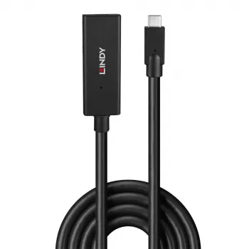 Lindy 5m USB 3.2 Gen 2 C/C Active Extension, 5 m, USB C, USB C, USB 3.2 Gen 2 (3.1 Gen 2), 10 Gbit/s, Black