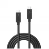 Lindy 2m Thunderbolt 3 Cable, Passive, Male, Male, 2 m, 20 Gbit/s, Black, 4096 x 2160 pixels