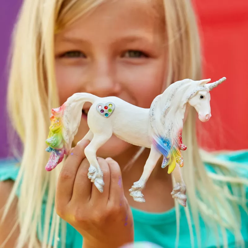 schleich BAYALA Rainbow Love Unicorn Stallion, 5 yr(s), Unicorn / Pegasus, Unicorns & Fairies, Multicolour, Plastic