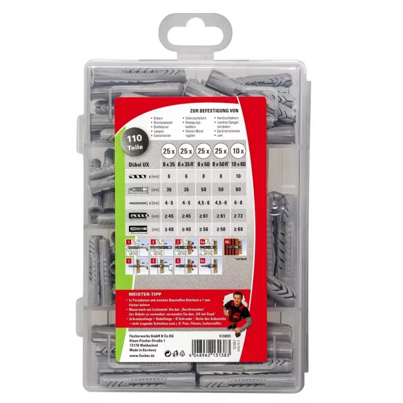 Expansion anchor Fischer MEISTER-BOX UX/UX R