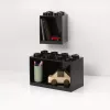 room copenhagen LEGO Brick Shelf 8+4 black — modular wall shelf with 2 shelves