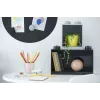 room copenhagen LEGO Brick Shelf 8+4 black — modular wall shelf with 2 shelves