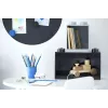 room copenhagen LEGO Brick Shelf 8+4 black — modular wall shelf with 2 shelves