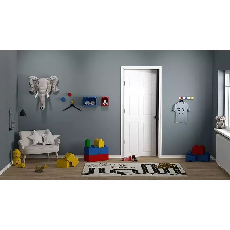Shelf Room Copenhagen LEGO Brick Shelf 8+4 Red, 2 shelves