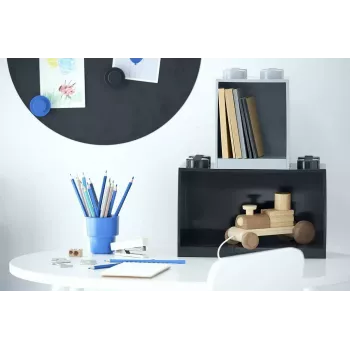 Shelf Room Copenhagen LEGO Brick 8 Shelf Black, modular display shelving unit