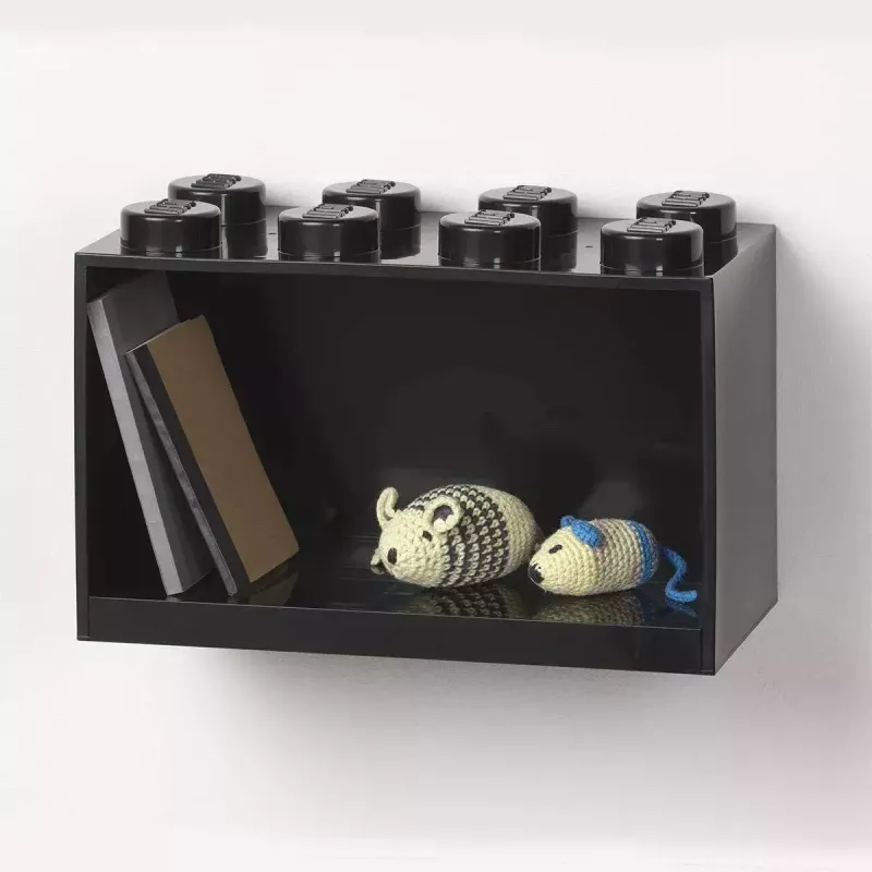 Shelf Room Copenhagen LEGO Brick 8 Shelf Black, modular display shelving unit